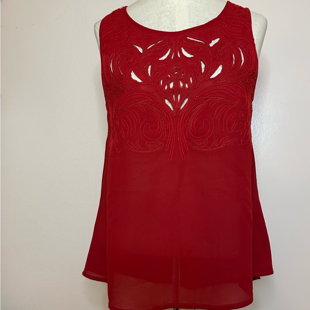 Urban Outfitters Red cut out tank top